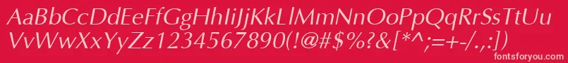 Agoo Font – Pink Fonts on Red Background