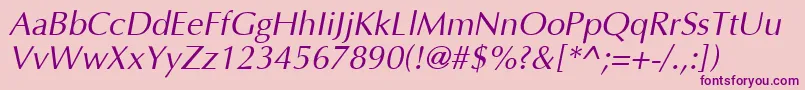 Agoo Font – Purple Fonts on Pink Background