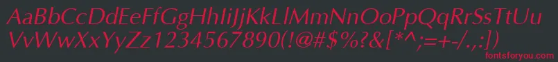 Agoo Font – Red Fonts on Black Background