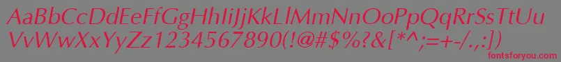 Agoo Font – Red Fonts on Gray Background