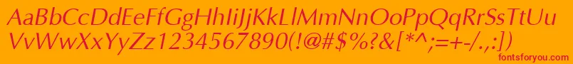 Agoo Font – Red Fonts on Orange Background