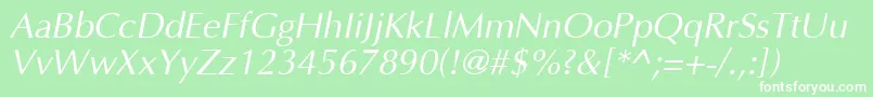 Agoo Font – White Fonts on Green Background