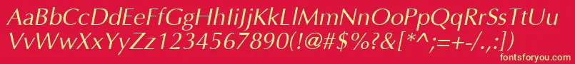 Agoo Font – Yellow Fonts on Red Background