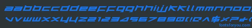 Harrieib Font – Blue Fonts on Black Background