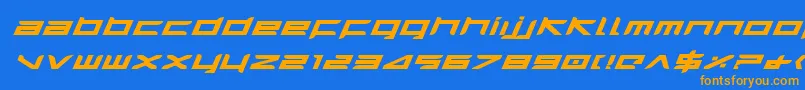 Harrieib Font – Orange Fonts on Blue Background