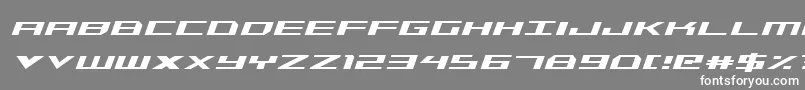 フォントTriremecondital – 灰色の背景に白い文字