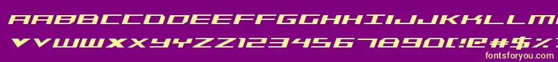 Triremecondital Font – Yellow Fonts on Purple Background
