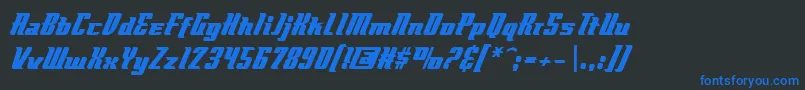 Flyboybb Font – Blue Fonts on Black Background