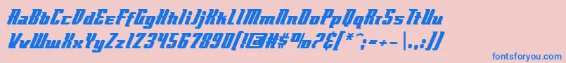 Flyboybb Font – Blue Fonts on Pink Background
