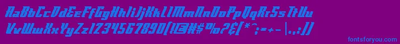 Flyboybb Font – Blue Fonts on Purple Background