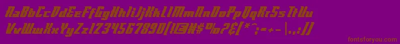 Flyboybb Font – Brown Fonts on Purple Background