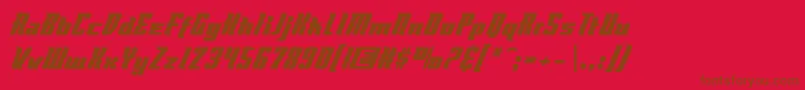 Flyboybb Font – Brown Fonts on Red Background