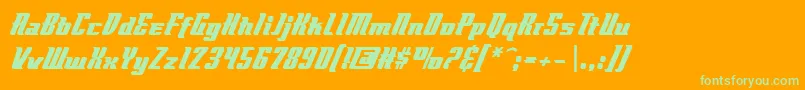 Flyboybb Font – Green Fonts on Orange Background