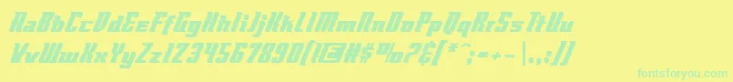 Flyboybb Font – Green Fonts on Yellow Background