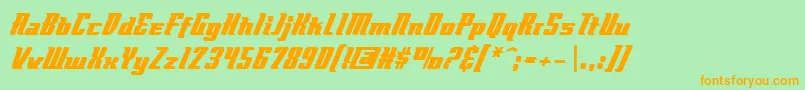 Flyboybb Font – Orange Fonts on Green Background