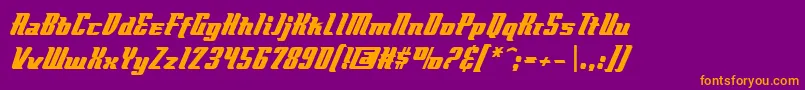 Flyboybb Font – Orange Fonts on Purple Background