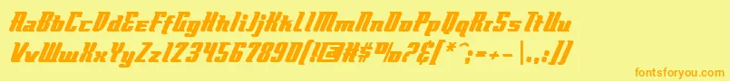 Flyboybb Font – Orange Fonts on Yellow Background