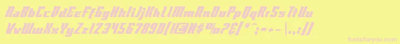 Flyboybb Font – Pink Fonts on Yellow Background