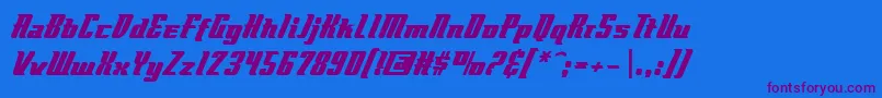 Flyboybb Font – Purple Fonts on Blue Background