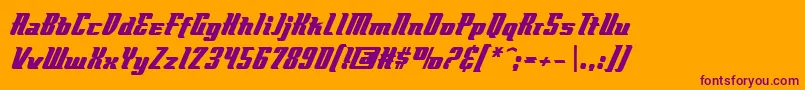 Flyboybb Font – Purple Fonts on Orange Background