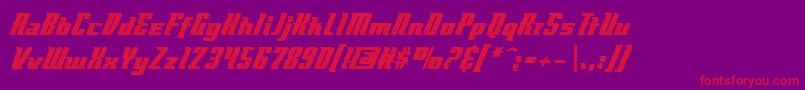 Flyboybb Font – Red Fonts on Purple Background