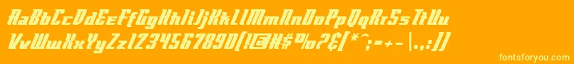 Flyboybb Font – Yellow Fonts on Orange Background