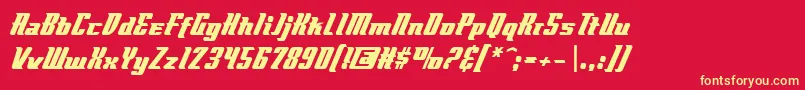 Flyboybb Font – Yellow Fonts on Red Background