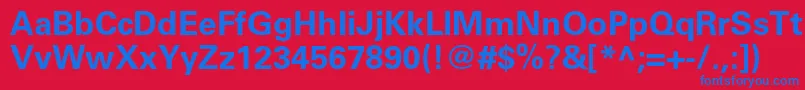 UniversltstdBold Font – Blue Fonts on Red Background