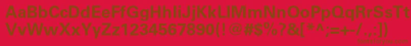 UniversltstdBold Font – Brown Fonts on Red Background