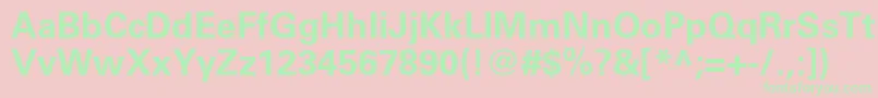 UniversltstdBold Font – Green Fonts on Pink Background