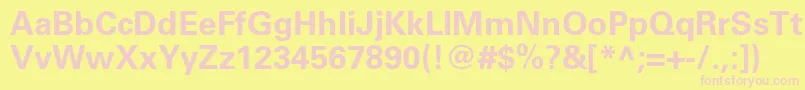 UniversltstdBold Font – Pink Fonts on Yellow Background