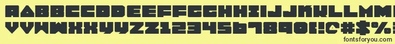 LoboTommyExpanded Font – Black Fonts on Yellow Background