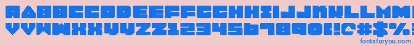 LoboTommyExpanded Font – Blue Fonts on Pink Background