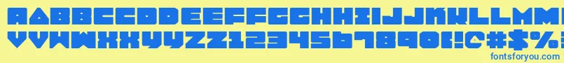 LoboTommyExpanded Font – Blue Fonts on Yellow Background