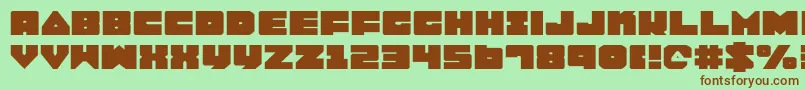 LoboTommyExpanded Font – Brown Fonts on Green Background