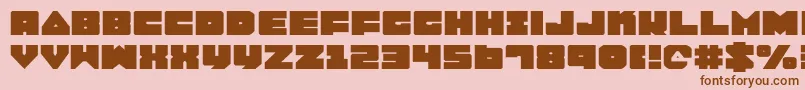 LoboTommyExpanded Font – Brown Fonts on Pink Background