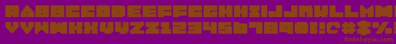 LoboTommyExpanded Font – Brown Fonts on Purple Background