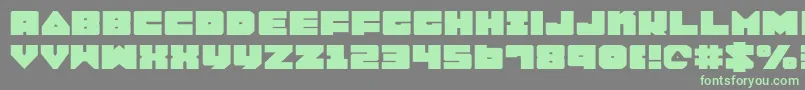 LoboTommyExpanded Font – Green Fonts on Gray Background