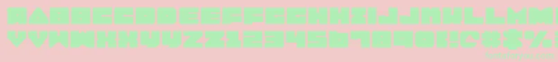 LoboTommyExpanded Font – Green Fonts on Pink Background