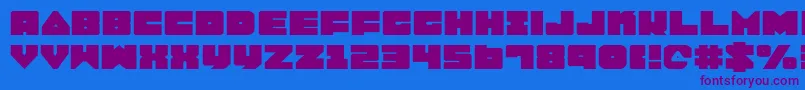 LoboTommyExpanded Font – Purple Fonts on Blue Background