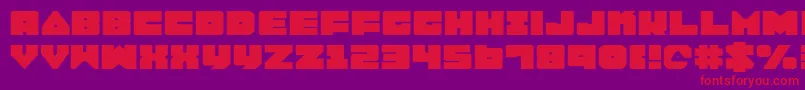 LoboTommyExpanded Font – Red Fonts on Purple Background