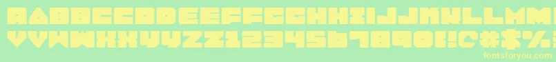 LoboTommyExpanded Font – Yellow Fonts on Green Background