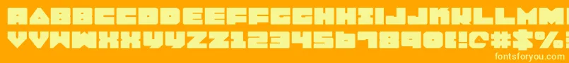 LoboTommyExpanded Font – Yellow Fonts on Orange Background