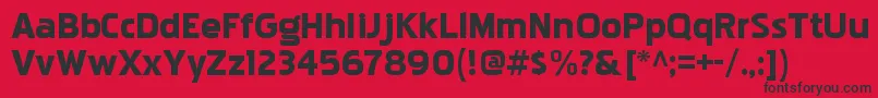 PakenhamxpblRegular Font – Black Fonts on Red Background