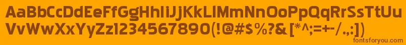 Шрифт PakenhamxpblRegular – коричневые шрифты на оранжевом фоне