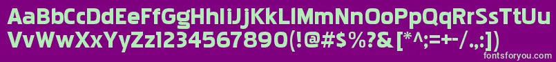 PakenhamxpblRegular Font – Green Fonts on Purple Background