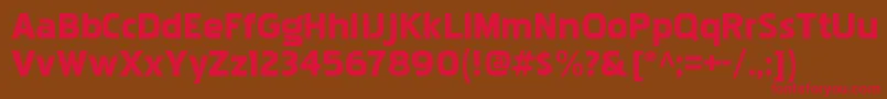 PakenhamxpblRegular Font – Red Fonts on Brown Background