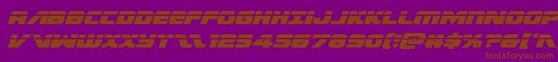 Federalescortlaserital Font – Brown Fonts on Purple Background