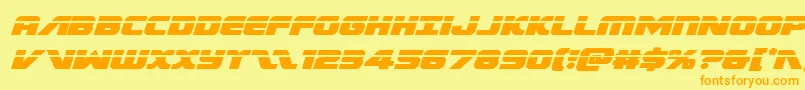 Federalescortlaserital Font – Orange Fonts on Yellow Background