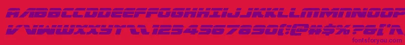 Federalescortlaserital Font – Purple Fonts on Red Background